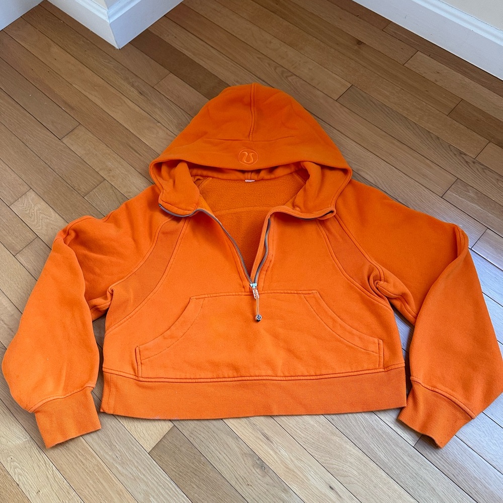 Lululemon Orange Scuba Hoodie Size 4-6